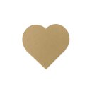 CD sleeve heart, with one slot, kraft cardboard, brown, unprinted - 10 pcs/pack