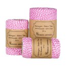 Bakers twine, Pink and White, 20 m, 50 m, 100 m craft twine