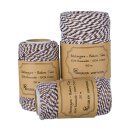 Bakers twine, bronze and white, 20, 50 or 100 m craft twine