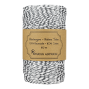 Bakers twine, Silver and White, 20 m, 50 m or 100 m, pure cotton