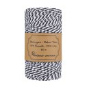 100 m Bakers twine, 3-coloured White, Gray, Black craft twine