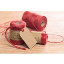 50 m Jute twine, tomato red, colored jute cord for handicrafts and decorating