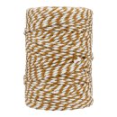 50 m Bakers twine, caramel brown and white