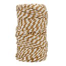 20 m Bakers twine, caramel and white