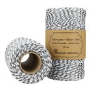 Bakers twine, Silver and White, 100 m spoole, pure cotton