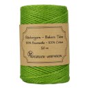Bakers twine, Lime-green, single color, 2 mm, 50 m on spool