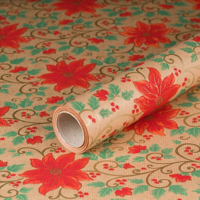 Geschenkpapier Weihnachtsstern 0,7 x 10 m - Jetzt bestellen!