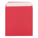 50 x Red CD envelopes, round window, self-adhesive closure