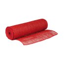 Decorative jute ribbon, red, 30 cm, 5 m roll, runner, chain-linked