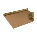Gift wrapping paper Green leaves, multi-coloured, kraft paper, smooth, roll 0.70 x 10 m