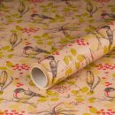 Gift wrapping paper robin, kraft paper, smooth - 1 roll...