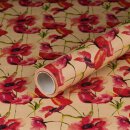 Gift wrapping paper Poppy, kraft paper, smooth - 1 roll...