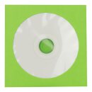 50 x CD paper sleeve, green, 126 x 126 mm, window,...