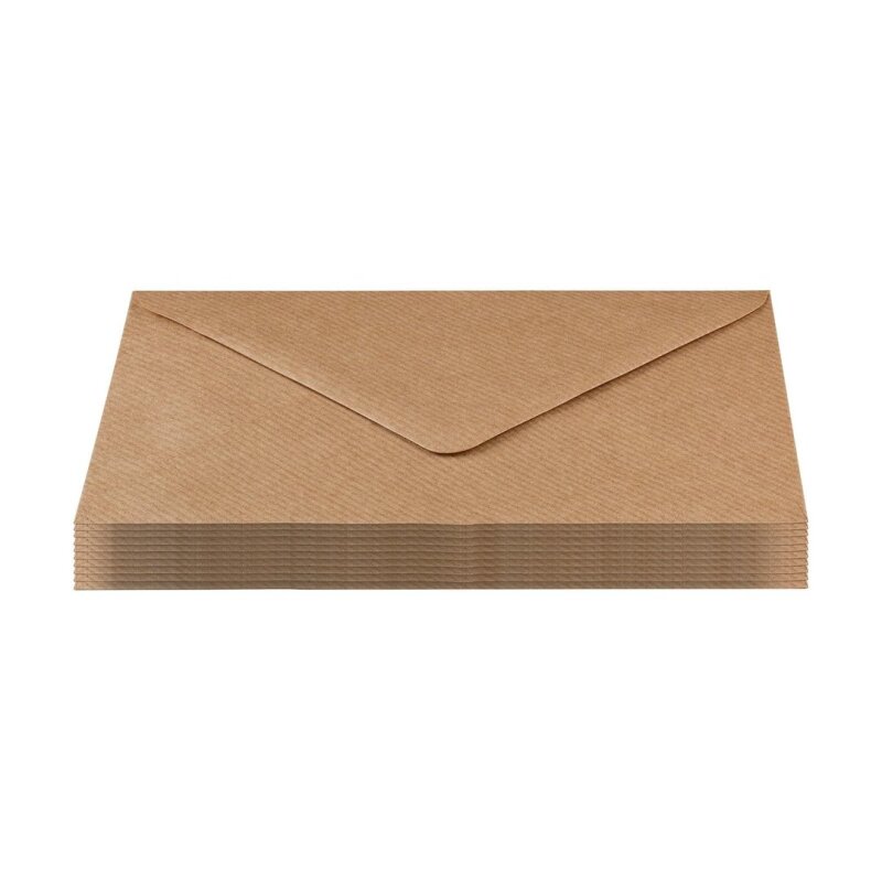 25 C6 Briefumschläge Aus Kraftpapier – Gerippt & Vintage Braun