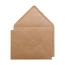 Envelope C6, 114 x 162 mm, brown, ribbed, kraft, wet seal