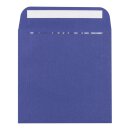 50 x CD paper sleeve, blue, 126 x 126 mm, window, self-adhesive