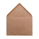 Envelope 94 x 62 mm, brown, smooth, kraft paper, gummed