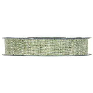 Decoration ribbon, Sage green, 15 mm x 20 m, gift ribbon, cotton