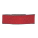 Cotton ribbon, 25 mm, 20 meter roll, red