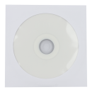 CD-Hülle mit Fenster, Weiß, Papier, haftklebender Verschluss - 50 Stück/Pack