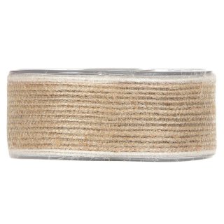 Jute ribbon with white edge, 12 meter roll, width 40 mm