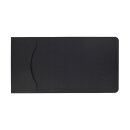 Folder 15 x 21 cm, black, with flap and inside pocket, premium carton 250 g/m² - 10 pcs/pack
