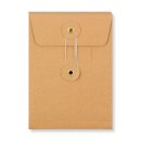 Envelope C6, string and button, brown, 25 mm filling height