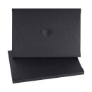 10 x Folder C5, 1 cm high, black premium cardboard,...