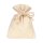 Cotton bag with drawstring, natural,  7 x 10 cm