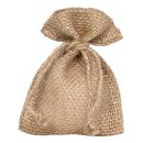 Gift bag with cord, natural, 17 x 24 cm, jute