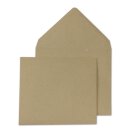Envelope 130 x 130 mm, smooth, brown, recycled paper 110 g/m², wet-glued