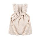 Natural coloured cotton bag with light drawstring, 9 x 12...