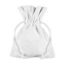 White cotton bag with light drawstring, 9 x 12 cm, fabric bag, gift bag