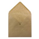 Square Envelope, 130 x 130 mm, kraft paper, brown, ribbed
