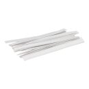 White Closure strips, Twist Ties 140 mm, for paper bags