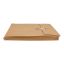 Envelope C5, brown, 25 mm, string and button, kraft paper