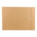 Envelope C4 with window, string and button, kraft paper
