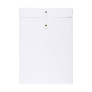 Envelope C4, 229 x 324 mm, white, string closure, kraft paper, mailing envelope