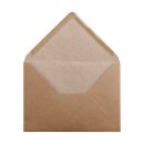 Umschlag B6, matt, braun, Recyclingpapier 110 g/m², nassklebend