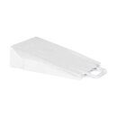 Paper bag, 22 x 36 cm, White, kraft paper smooth, flat handle