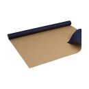 Dark blue gift wrapping paper, plain, ribbed, roll 0.70 x...