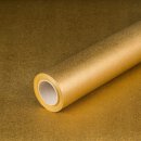 Gift wrapping paper, gold, plain, recycled paper, smooth, roll 0.70 x 10 m