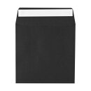 Square envelope 155 x 155 mm, black, smooth, self-adhesive