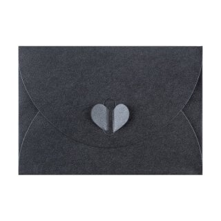 Envelope C6, Slate grey with butterfly closure, very stable