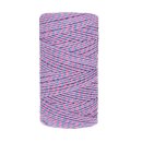 Bakers twine, skyblue-pink, 100 m roll, 2mm
