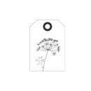 50 Gift tags "Umbel", printed labels, white