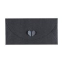 Envelope DL, Anthrazit with butterfly closure, Premium cardboard
