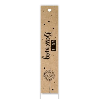 12 »Gute Besserung« gift tags, 170 x 30 mm, hang tag with flap