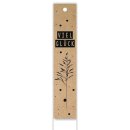 12  »Viel Glück« gift tags, 170 x 30 mm, hang tag with flap