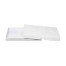 Folding box 15.2 x 21.4 x 2.5 cm, white, with lid,...